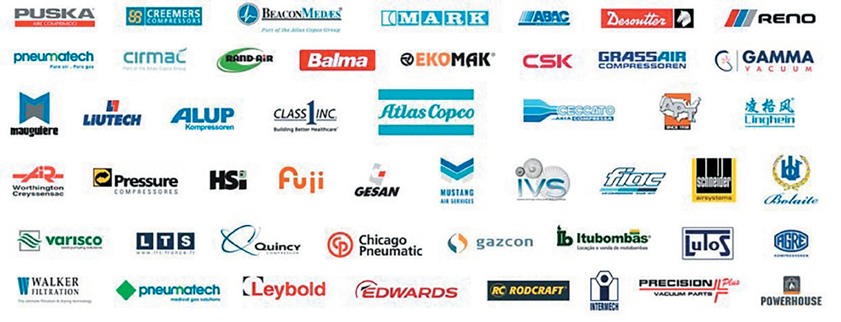 Grid of multiple company logos