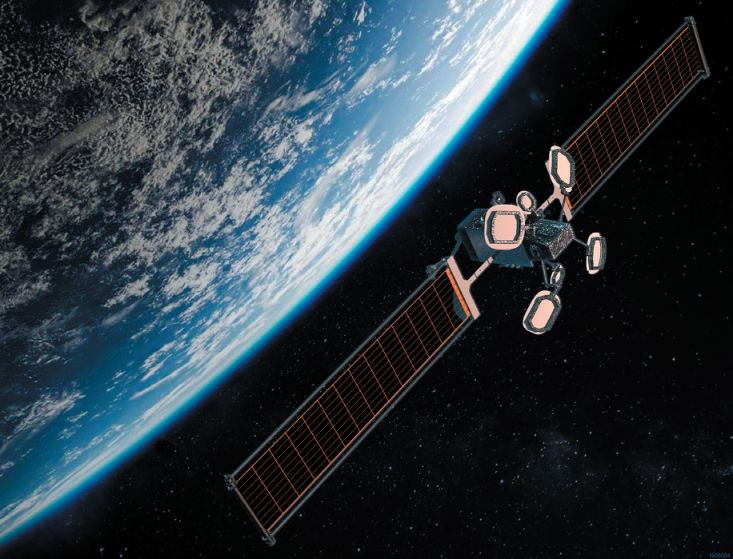 Image of satellite in orbit